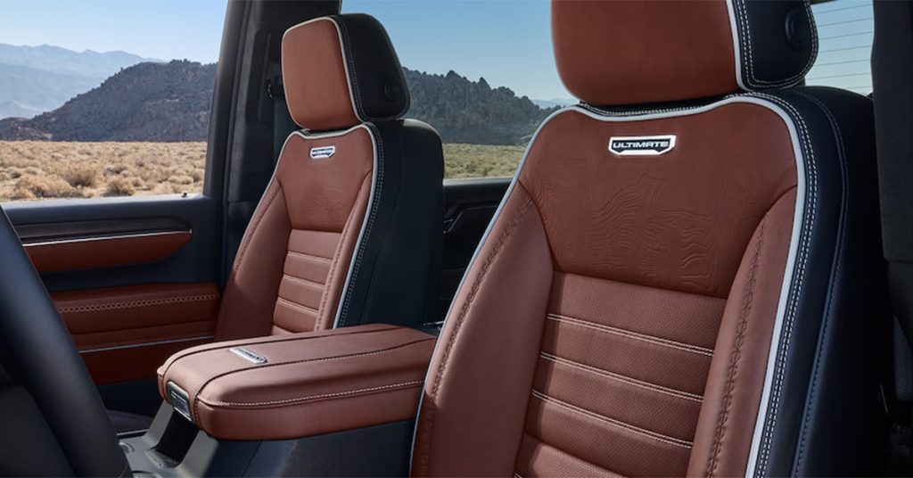 2025 GMC SIerra 2500 HD interior cabin, seating and center console