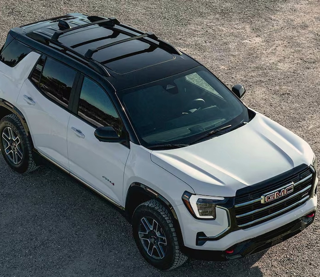 2026 GMC Acadia exterior in white and black