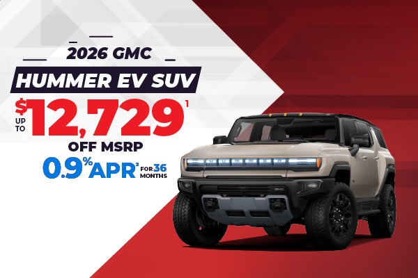 2026 Hummer EV - up to $12,729 off MSRP or 0.9% APR