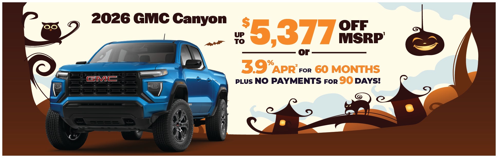 2026 Canyon - up to $5377 off MSRP or 3.9% APR