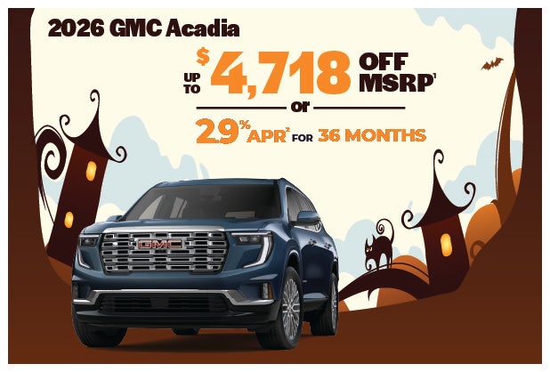 2026 GMC Acadia - up to $5218 off MSRP or 1.9% APR