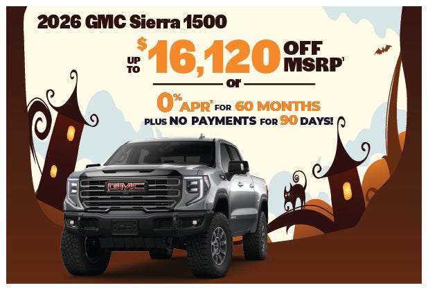 2026 GMC Sierra 1500 - up to $16,120 off MSRP or 0% APR
