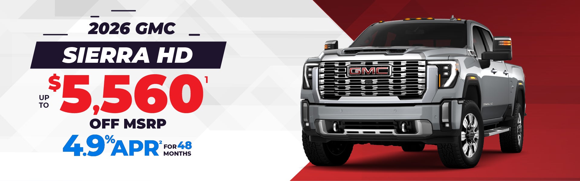 2025 GMC Sierra HD - up to $5560 off MSRP or 3.9% APR